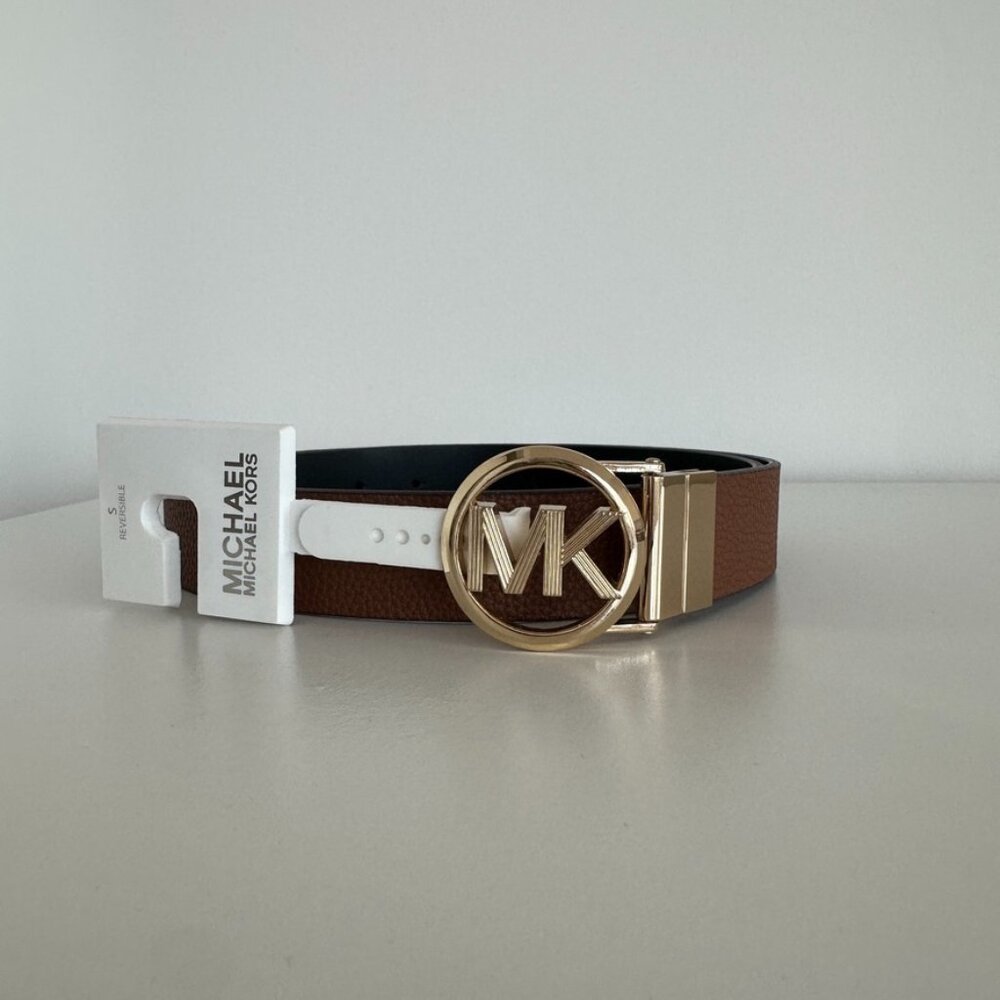 XS/Small Michael Kors Reversible Brown & Black Leather Belt